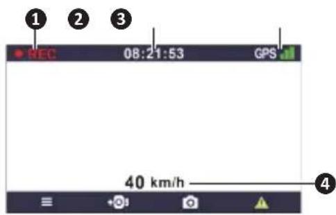 1 2 3 REC 08:21:53 GPS 40 km/h