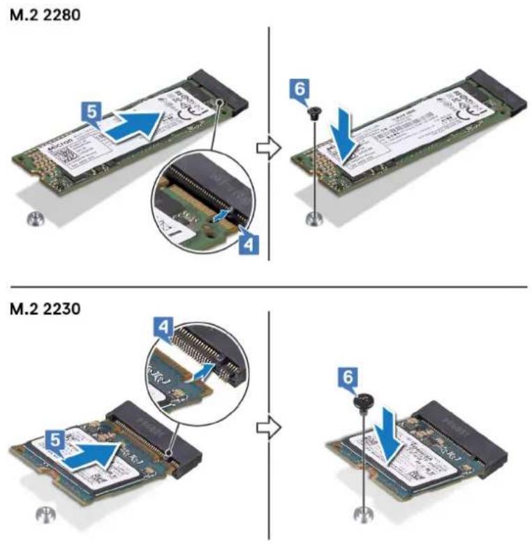 DELL Inspiron 7786 - Postup při posunu šroubového držáku - 3