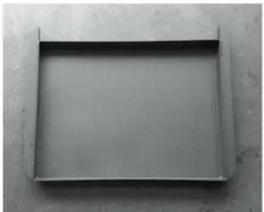 Rectangular metal frame with rounded corners, no text or symbols visible