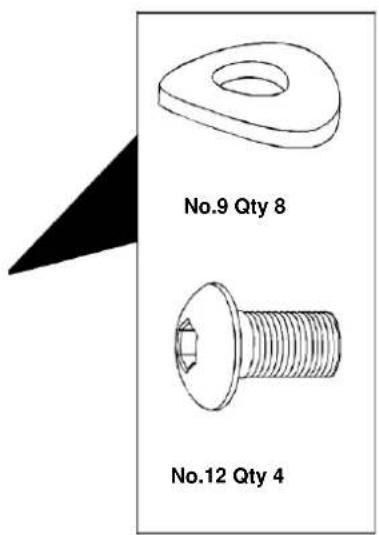 No.9 Qty 8 No.12 Qty 4