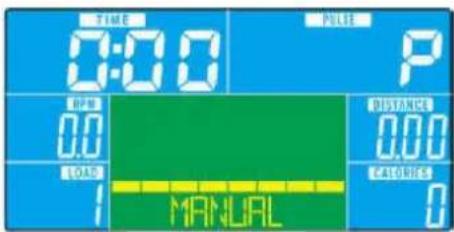 TIME 0:00 PULSE P RPM 0.0 LOAD 1 DISTANCE 0.00 CLOSURES 0 MANUAL