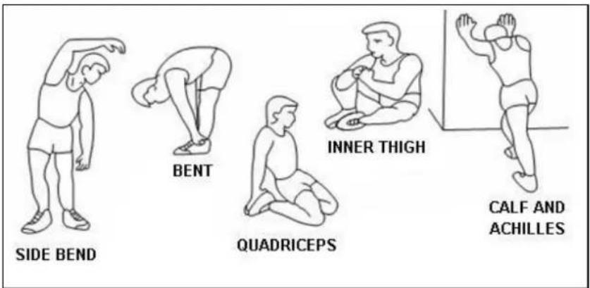 SIDE BEND BENT QUADRICEPS INNER THIGH CALF AND ACHILLES