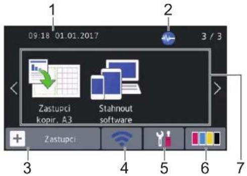 BROTHER MFC-J3530DW - Obrazovka Domů 3 - 1