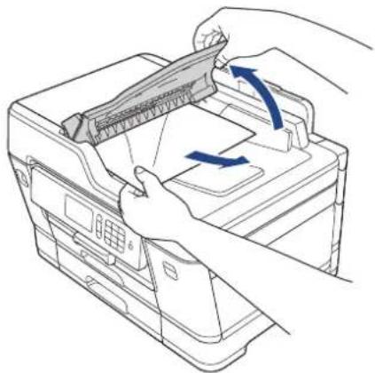 BROTHER MFC-J3530DW - Dokument uvíznutý ve spodní části jednotky ADF - 1