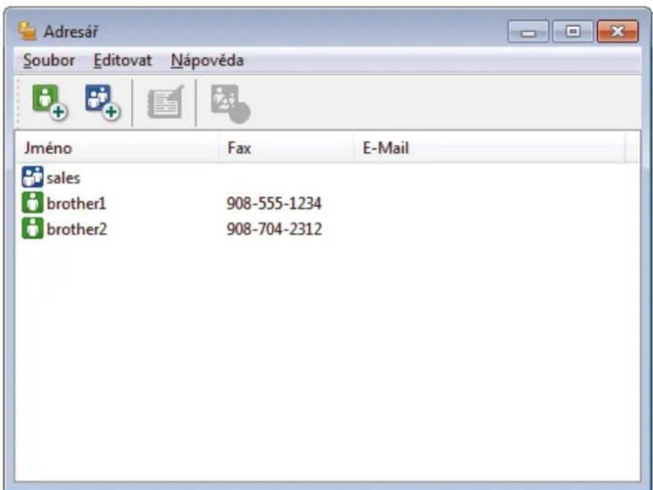 BROTHER MFC-J3530DW - Úprava člena nebo skupiny v adresáři PC-FAX (Windows) - 1