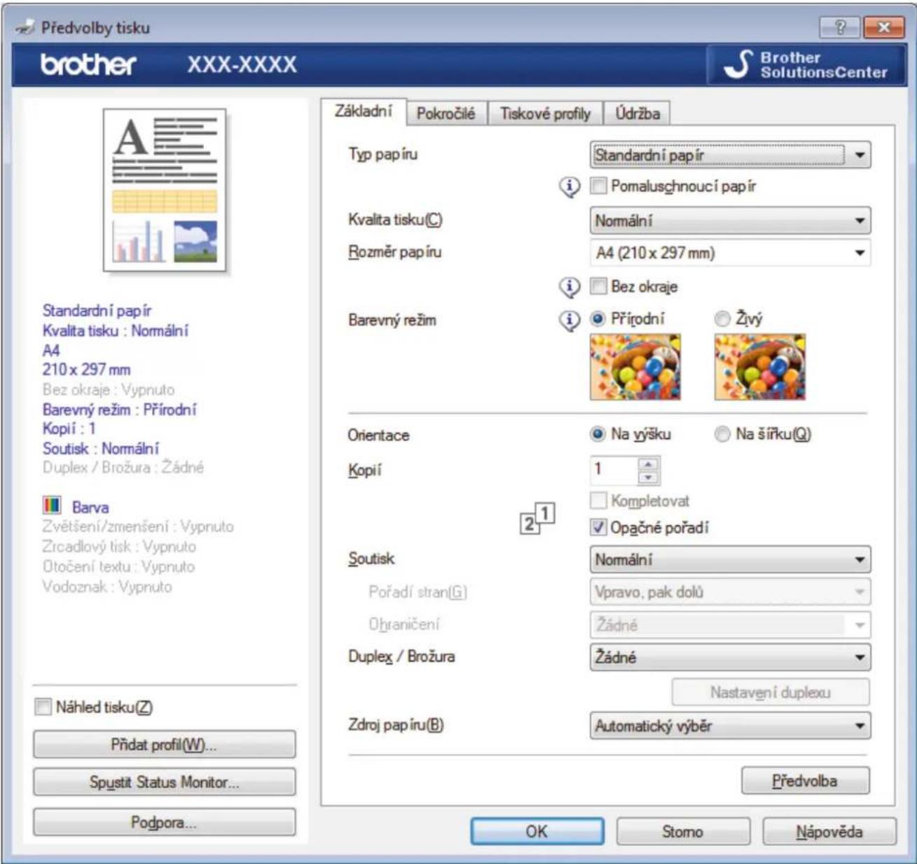 BROTHER MFC-J3530DW - Nastavení tisku (Windows) - 1