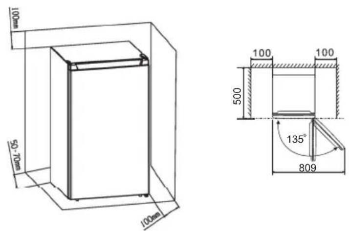 100mm 50-70mm 100mm 100 100 500 135° 809