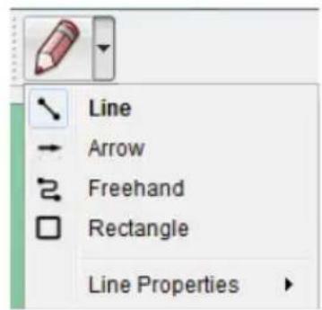 Line Arrow Freehand Rectangle Line Properties