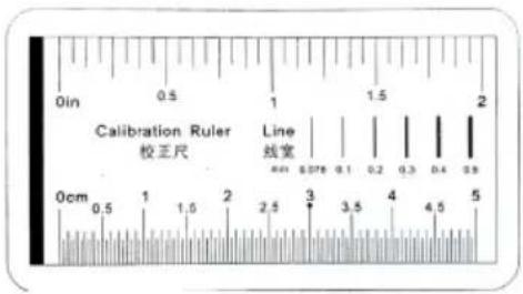 0in 0.5 1 1.5 2 Calibration Ruler 校正尺 Line 线宽 0.0 0.078 0.1 0.2 0.3 0.4 0.5 0cm 0.5 1 1.0 2 2.5 3 3.5 4 4.5 5