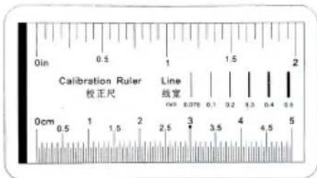 Oin 0.5 1 1.5 2 Calibration Ruler 校正尺 Line 线宽 0.09 0.076 0.1 0.2 0.3 0.4 0.5 0cm 0.5 1 1.5 2 2.5 3 3.5 4 4.5 5