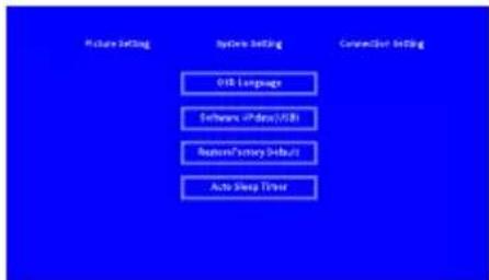 Picture Setting System Setting Connection Setting OBS Language Software of Maps (OBS) Basic/Secondary Default Auto Shock Timer