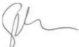 Handwritten signature or scribble on white background