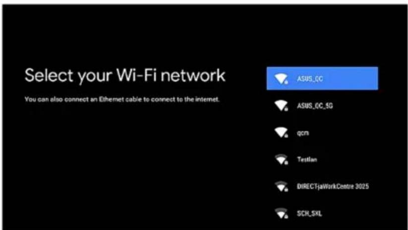 Select your Wi-Fi network You can also connect an Ethernet cable to connect to the internet. ASUS_QC ASUS_QC_5G qcm Testian DIRECTjaWorkCentre 3025 SCH_SKL