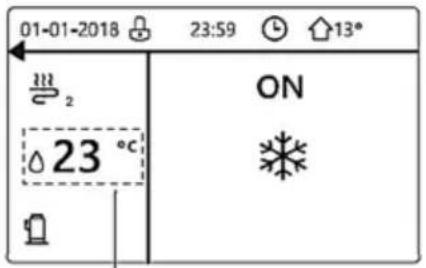 01-01-2018 23:59 13° ON 23 °C OFF