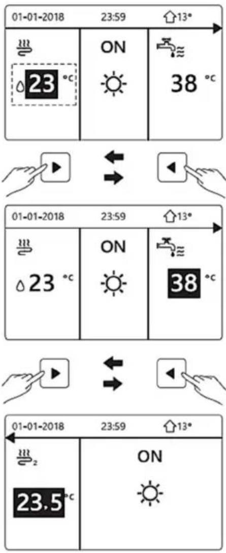 01-01-2018 23:59 ↑13° ON 38 °C 23 °C 01-01-2018 23:59 ↑13° ON 38 °C 23 °C 01-01-2018 23:59 ↑13° ON 23.5 °C ON