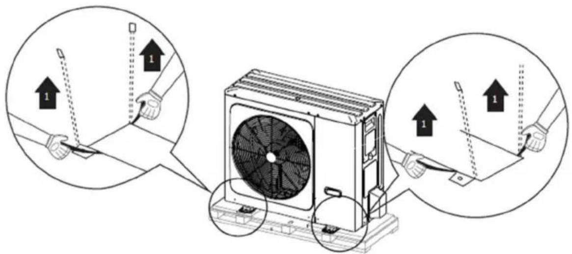 Diagram illustrating HVAC system airflow with labeled directional arrows and component placement