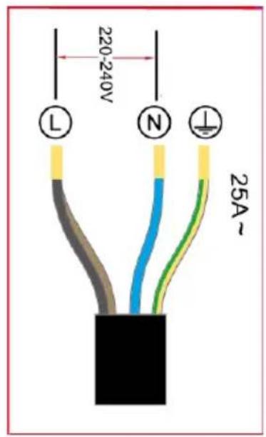 220-240V L N 25A~