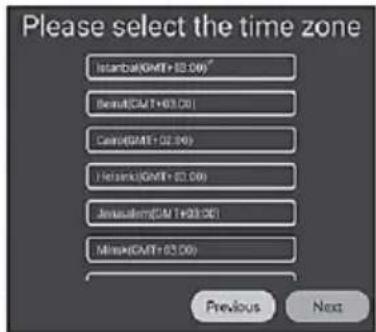 Please select the time zone Istanbul(GMT+03.00) Seoul(GMT+03.00) Cairo(GMT+02.00) Istanbul(GMT+03.00) Jerusalem(GMT+03.00) Miro(GMT+03.00) Previous Next
