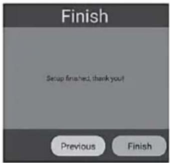 Finish Setup finished, thank you! Previous Finish