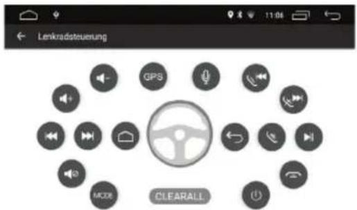 Lenkradsteuerung GPS MODE CLEARALL