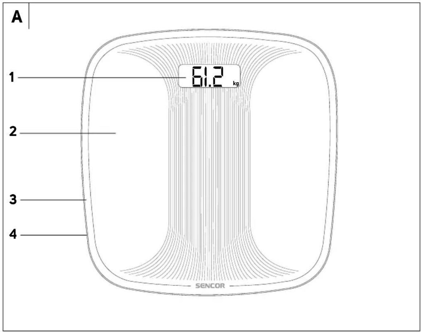 A 1 61.2 kg 2 3 4 SENCOR