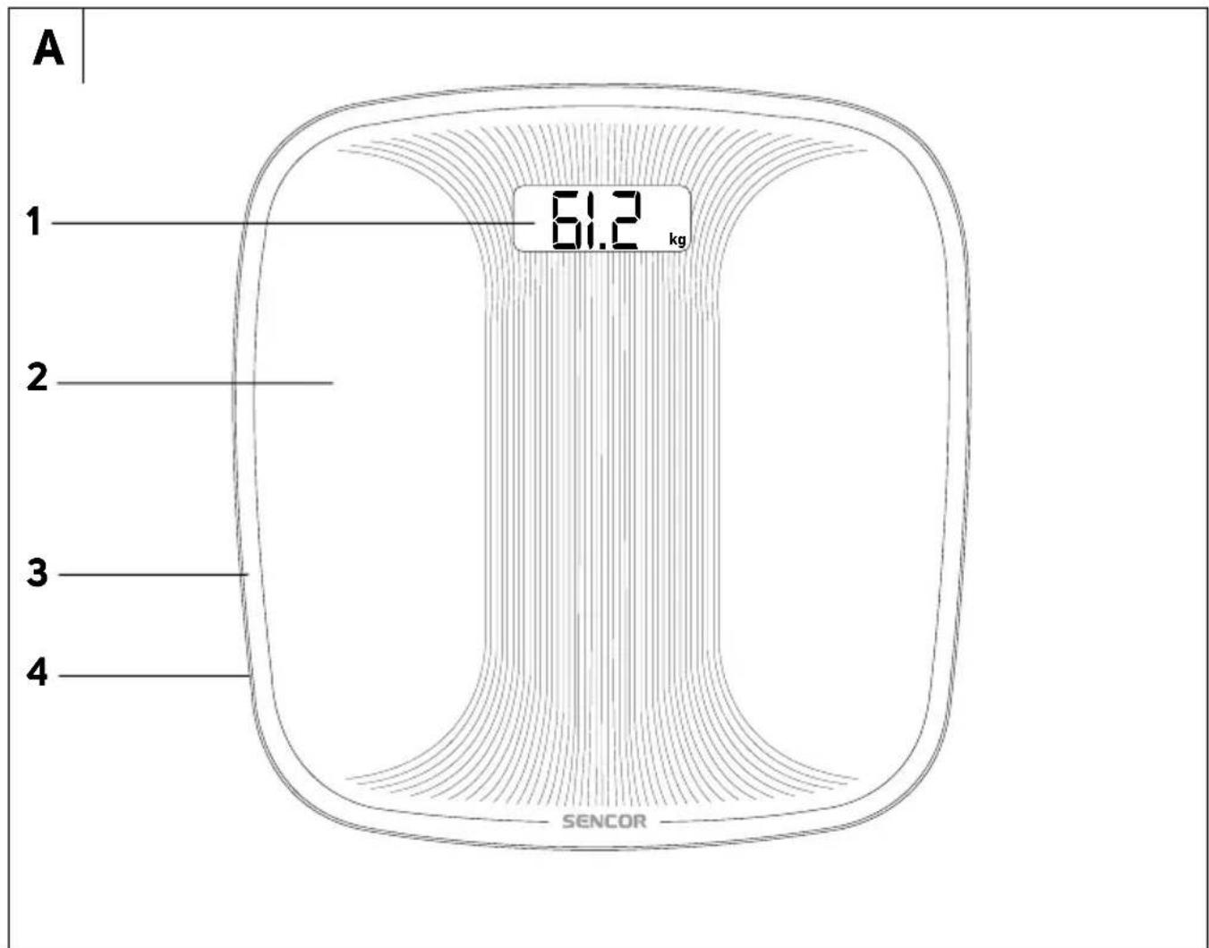 A 1 61.2 kg 2 3 4 SENCOR