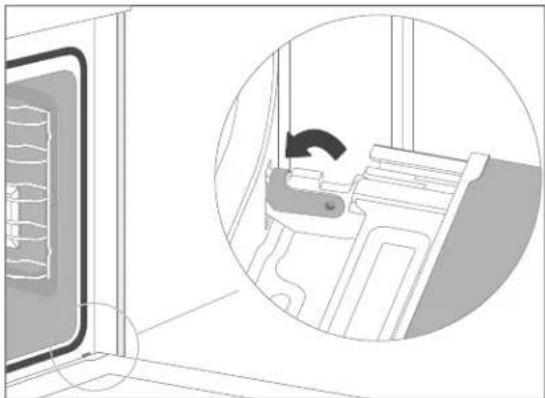 Hanseatic HBO7213A1 - Replacing the oven door on its hinges - 1