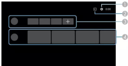 Diagram showing a device status bar with numbered indicators and a plus sign, likely for status tracking or display.