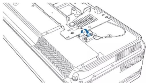 EPSON EH-LS800B - Tighten the carabiner lock. - 1