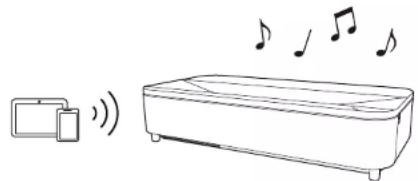 EPSON EH-LS800B - Using the Projector as a Bluetooth Speaker - 1