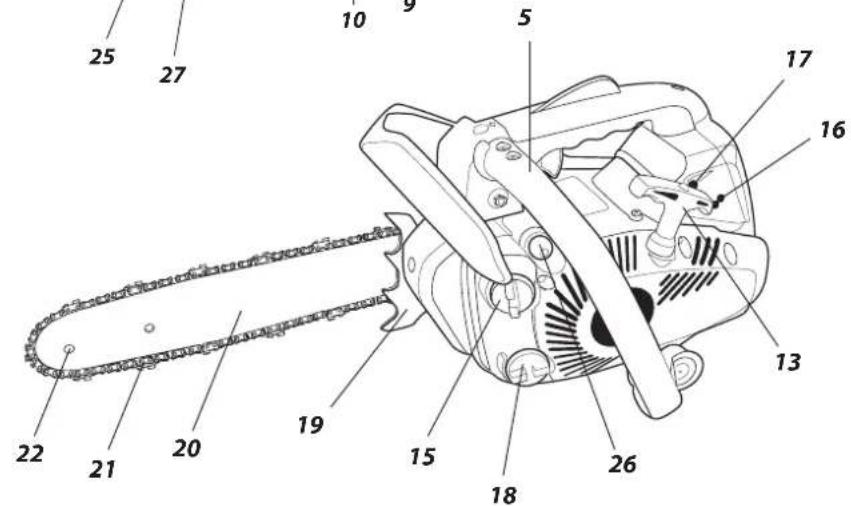 Technical diagram of a chain-linking device with numbered parts for identification