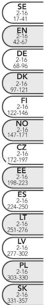 SE 2-16 17-41 EN 2-16 42-67 DE 2-16 68-96 DK 2-16 97-121 FI 2-16 122-146 NO 2-16 147-171 CZ 2-16 172-197 EE 2-16 198-223 ES 2-16 224-250 LT 2-16 251-276 LV 2-16 277-302 PL 2-16 303-330 SK 2-16 331-357