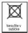 BEKO XDS7512CSDGX - Prádlo nevhodné na sušenie v sušičke - 1