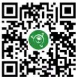 QR code with a green circular logo in the center, likely linking to a digital service or website.