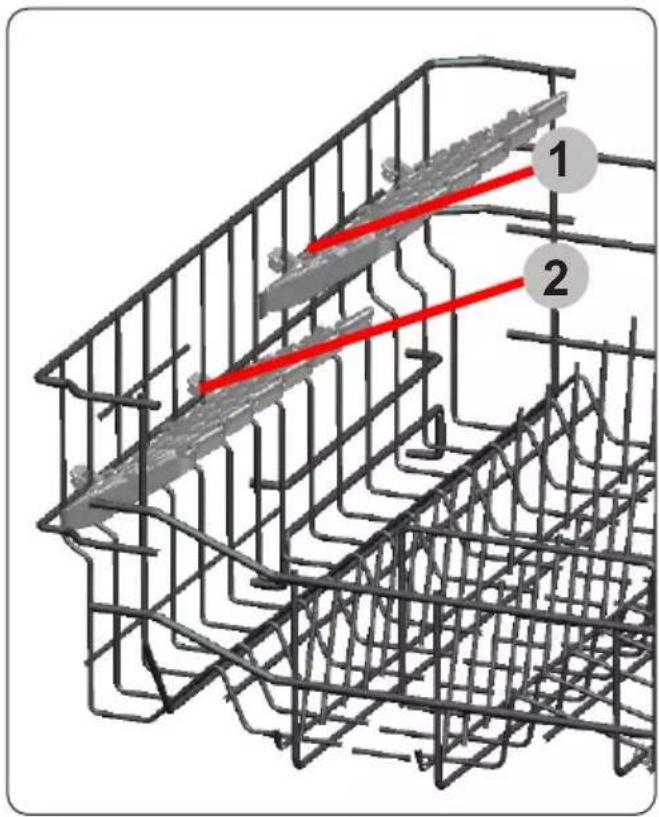 Diagram of a wire mesh structure with labeled components 1 and 2, showing structural elements and directional arrows.