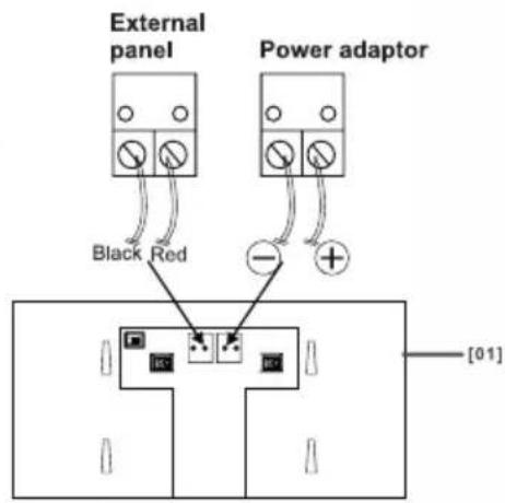 External panel Power adaptor Black Red [01]