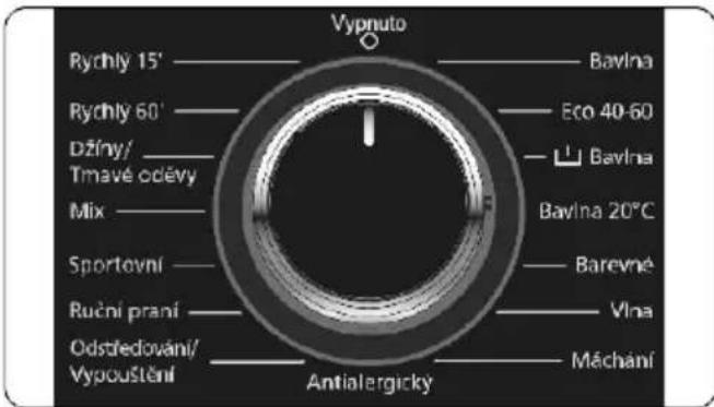 Vypnuto Rychly 15' Rychly 60' Džiny/ Tmavé oděvy Mix Sportovní Ruční praní Odstředování/ Vypouštění Antialergicky Bavina Eco 40-60 Bavina Bavina 20°C Barevné Vina Máchání
