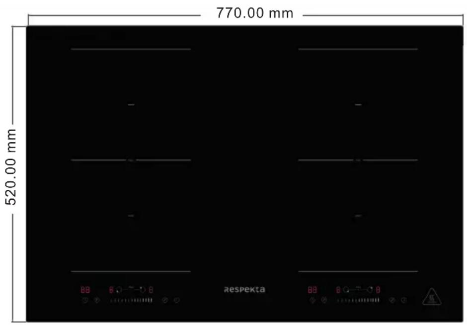 770.00 mm 520.00 mm 88 8 7 8 respekta 88 8 7 8
