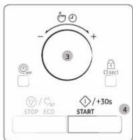 - 3 + 3 sec STOP ECO +/30s START 4