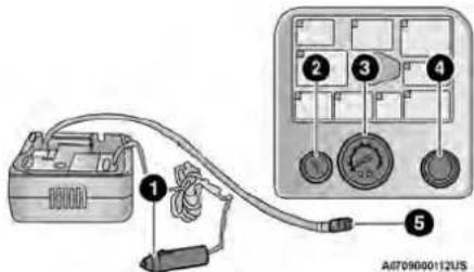 Diagram showing a battery connected to an electrical control panel with labeled components and connection points.
