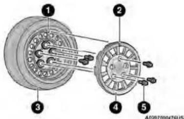 Technical diagram of a mechanical assembly with numbered components, likely illustrating a gear or motor mechanism.