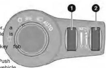 r, a e is key fob Push vehicle. ① ②