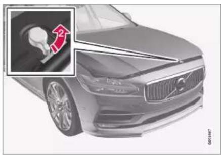 VOLVO S90 (2024) - Opening and closing the bonnet - 2