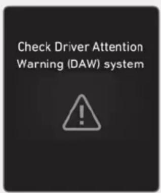 Check Driver Attention Warning (DAW) system