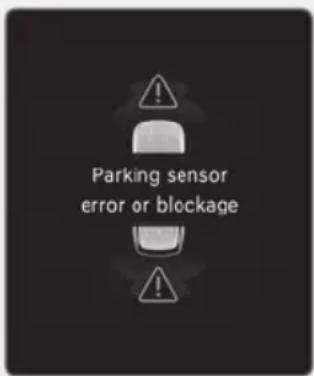 Parking sensor error or blockage