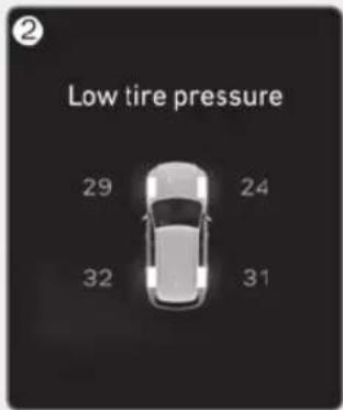 Low tire pressure 29 24 32 31