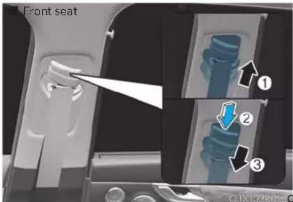 Front seat ① ② ③