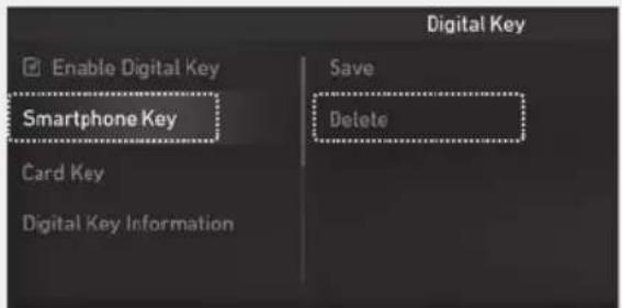Digital Key Enable Digital Key Smartphone Key Card Key Digital Key Information Save Delete