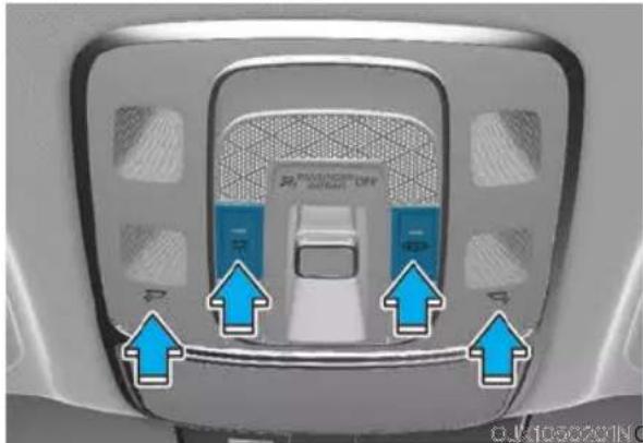 2nd box room lamp (without sunroof), row room lamp (without sun Window room lamp (Type A) row room lamp (Type A)