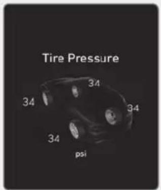 Tire Pressure 34 34 34 34 psi
